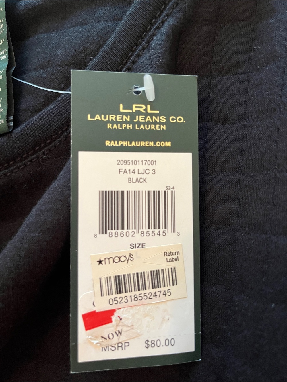 NWT LRL Lauren Jeans Co. Ralph Lauren Sweatshirt - Picture 8 of 8